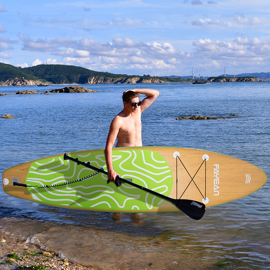 Tavola Bamboo Stand Up Paddle SUP Gonfiabile 10'6"