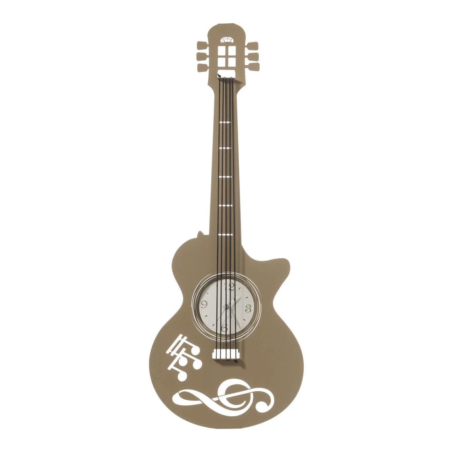 Artes y manualidades con reloj de guitarra blanca y beige