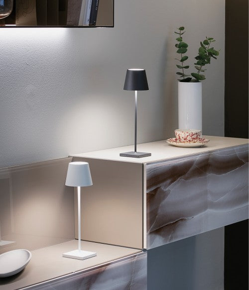 Lampada da Tavolo Senza Fili Poldina Pro Grigio Scuro