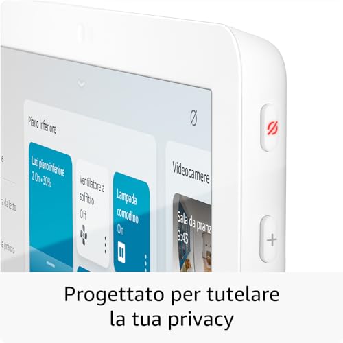 Echo Hub (Ultimo modello) | Pannello di controllo per la Casa Intelligente con Alexa e schermo da 8” | Compatibile con migliaia di dispositivi
