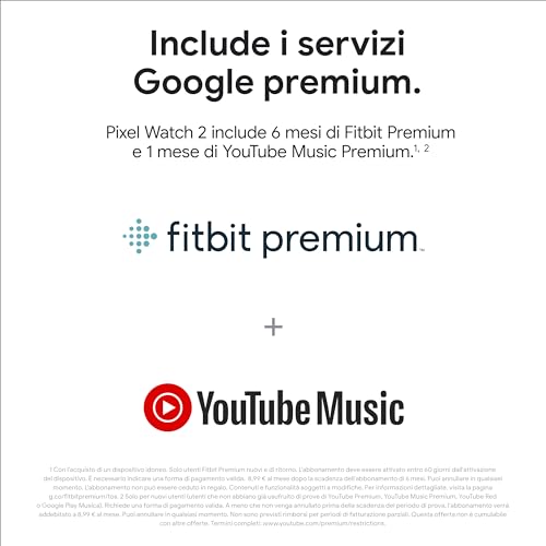 Google Pixel Watch 2 da Fitbit e Google - Monitoraggio battito cardiaco, Gestione stress, Funzionalità di sicurezza - Smartwatch Android - Cassa in alluminio - Cinturino sportivo grigio creta - Wi-Fi