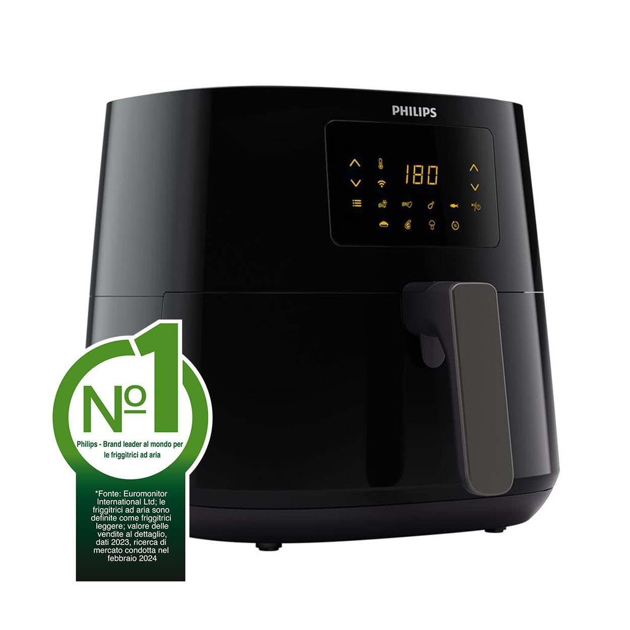 ‎PHILIPS Airfryer XL Essential - 6,2 L, Friggitrice Senza Olio, WI-Fi, Tecnologia Rapid Air, Touchscreen, App HomeID (HD9280/90)