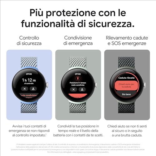Google Pixel Watch 2 da Fitbit e Google - Monitoraggio battito cardiaco, Gestione stress, Funzionalità di sicurezza - Smartwatch Android - Cassa in alluminio - Cinturino sportivo grigio creta - Wi-Fi