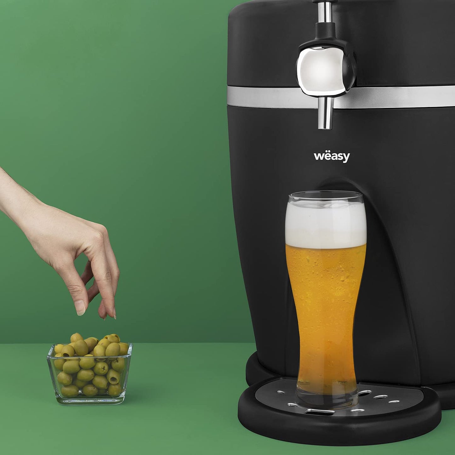 H.Koenig PINT568 Lo spillatore birra PINT568 di Wëasy, 60 watts di potenza. Compatibile con i fusti 5L universali pressurizzati e fusti Heineken