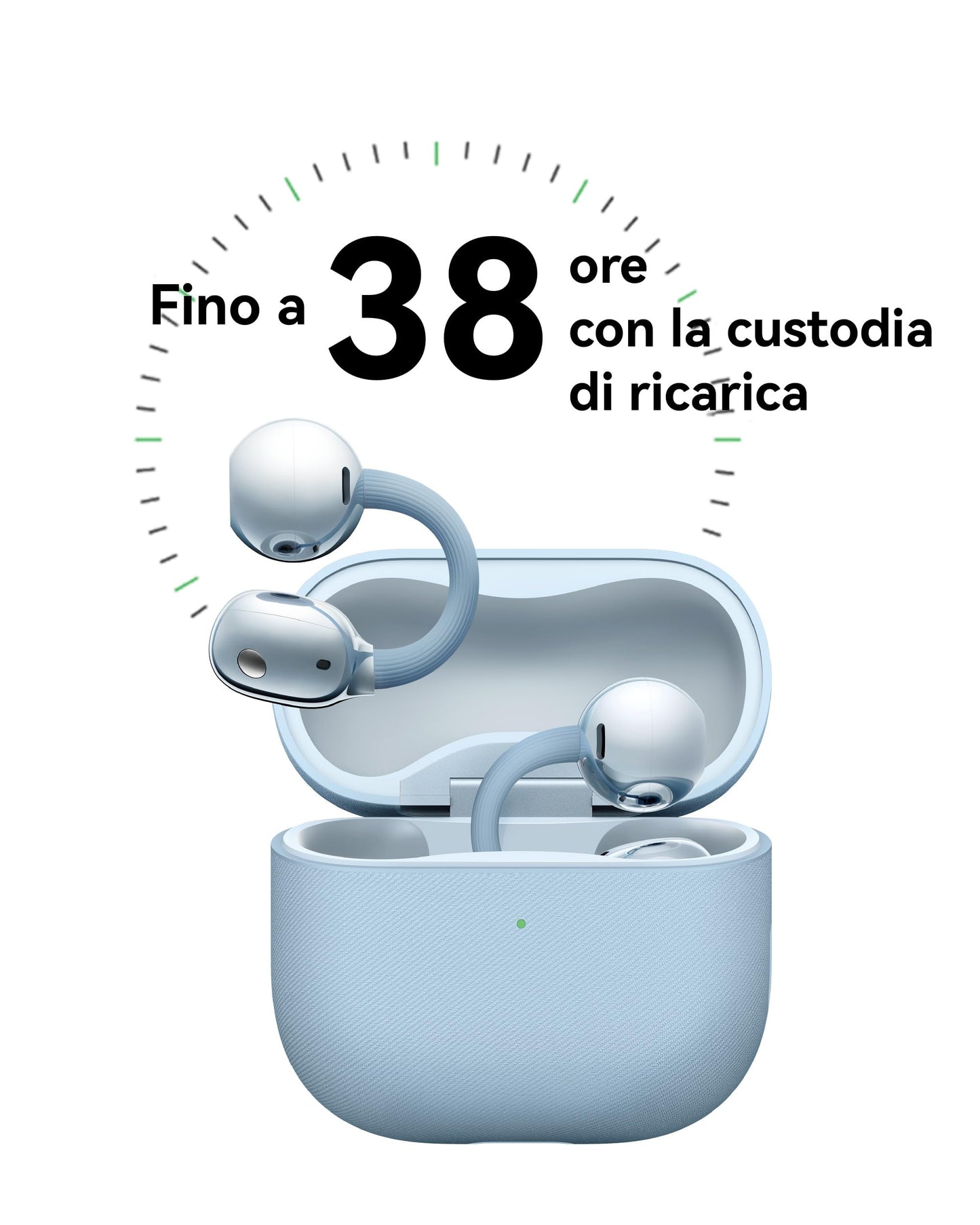 HUAWEI FreeClip 2 Nero, Cuffie Wireless Bluetooth, Auricolari a Orecchio Aperto, per il Massimo del Comfort, Ascolto Adattivo Open-ear, Chiamate Cristalline, 38 ore, iOS e Android, Garanzia di 30 mesi