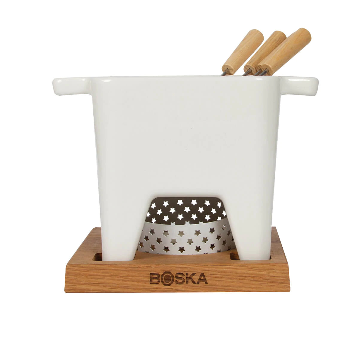 Fondue Set Large Bianco Boska in Ceramica