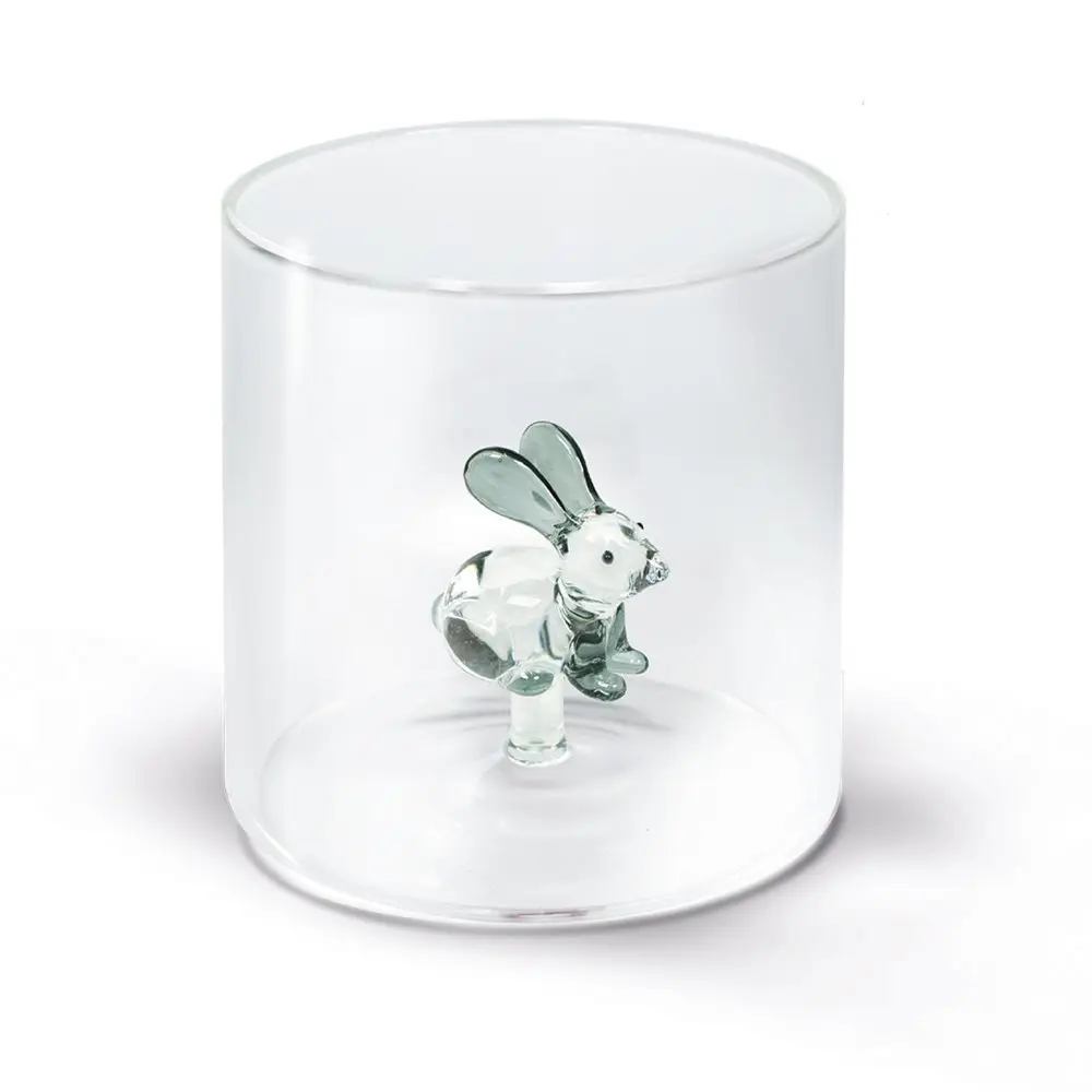 WD Lifestyle Bicchiere Figure in Vetro Soggetti Animali