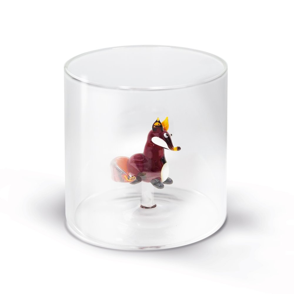 WD Lifestyle Bicchiere Figure in Vetro Soggetti Animali