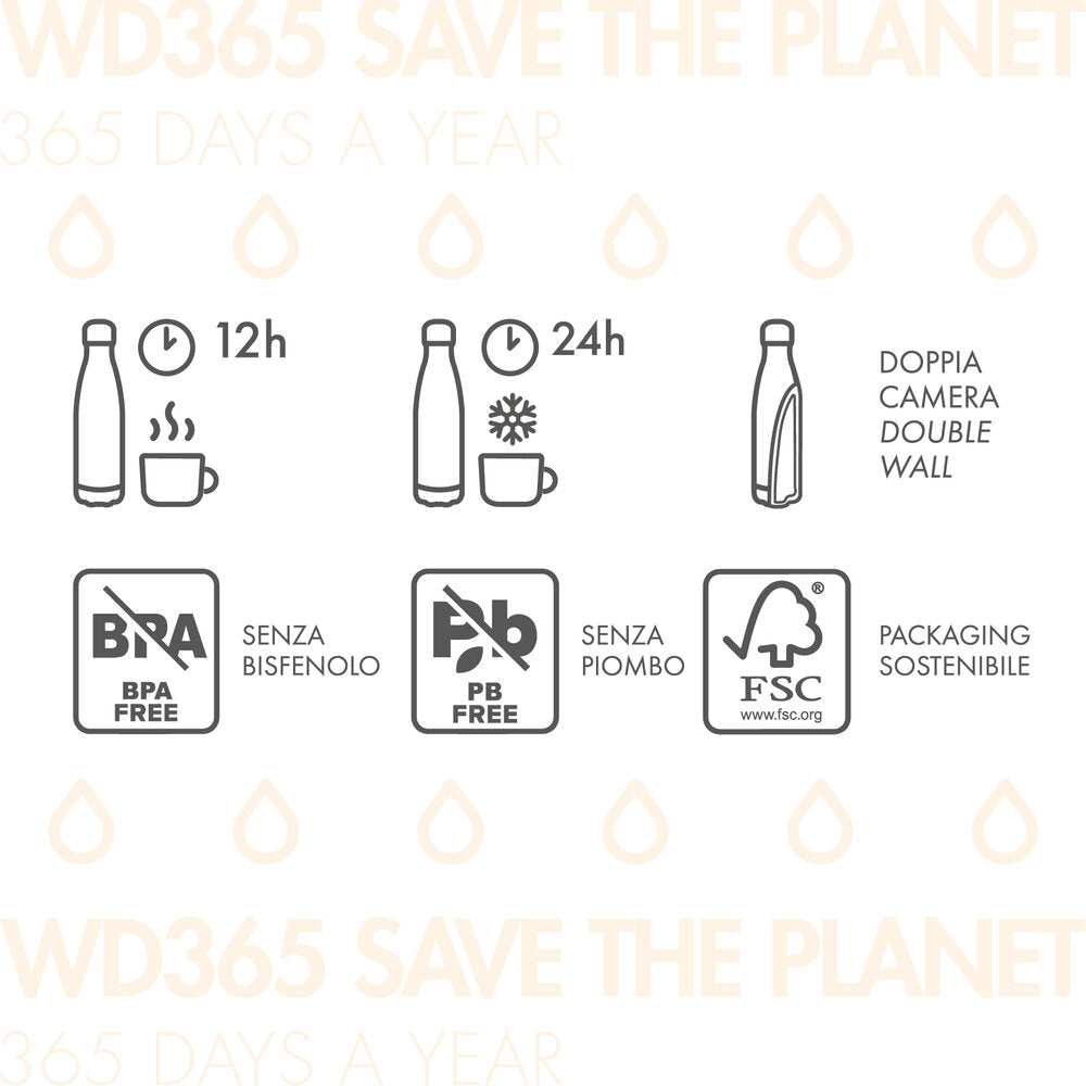 Colored Thermal Water Bottles 500ml WD Lifestyle