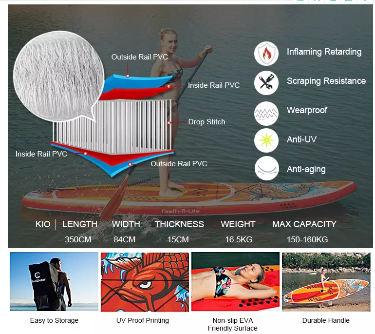Tavola KOI Stand Up Paddle SUP Gonfiabile 11'6"