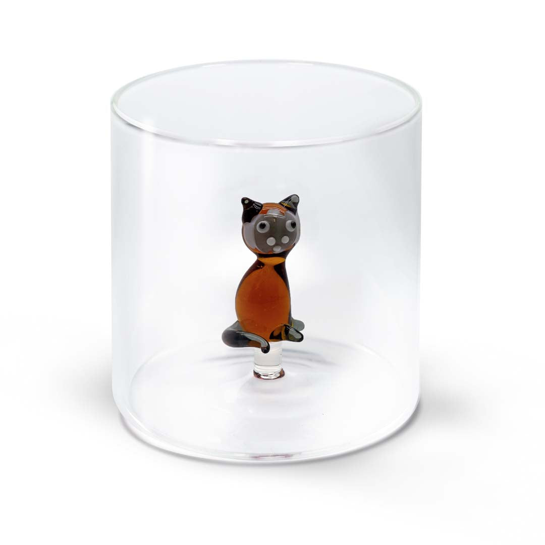 WD Lifestyle Bicchiere Figure in Vetro Soggetti Animali
