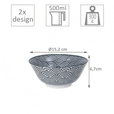 Set 2 Ciotole Nere Nippon Tokyo Studio Design