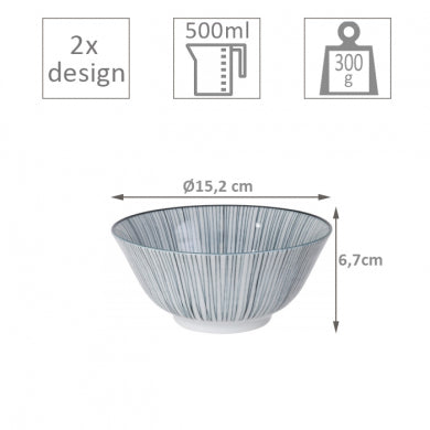 Set 2 Nippon Ciotole Nere Tokyo Studio Design