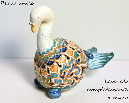 Cigno in Ceramica pezzo unico