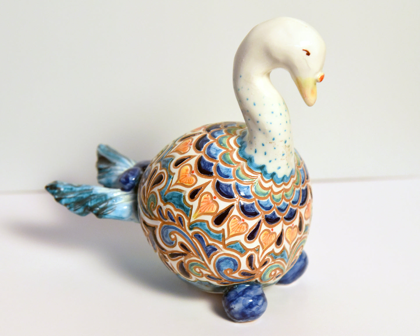 Cigno in Ceramica pezzo unico