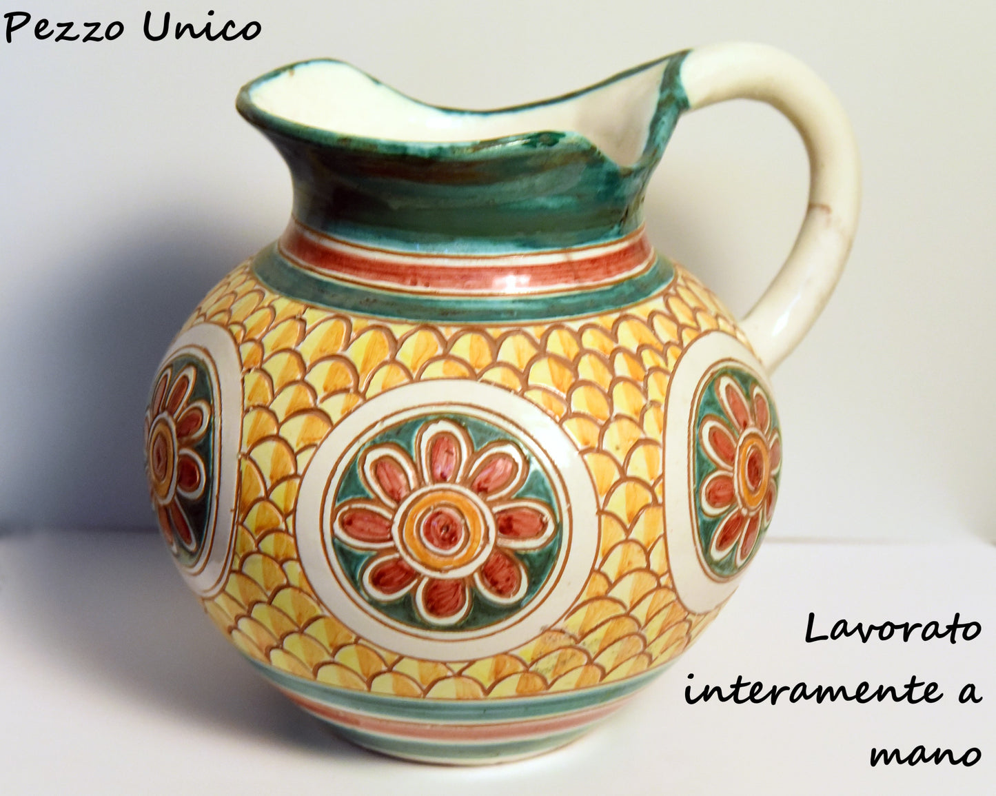 Ceramica Brocca Graffiti Pezzo Unico