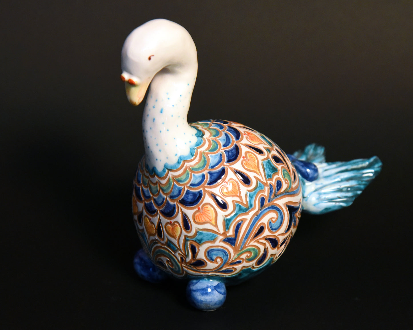 Cigno in Ceramica pezzo unico