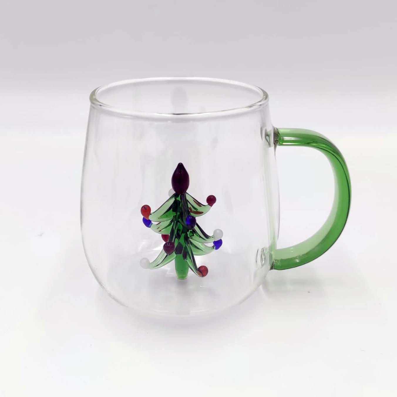 Set 4 Tazze Natale in Vetro