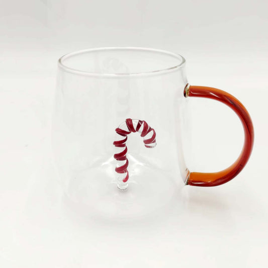 Set 4 Tazze Natale in Vetro