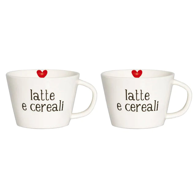 Set 2 Tazze Colazione Grès Porcellanato
